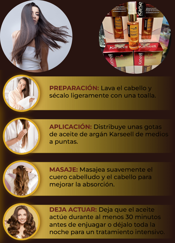 ACEITE DE ARGAN KARSELL - PARA CABELLO SECO DAÑADO