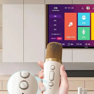MINI PARLANTE KARAOKE CON MICROFONO