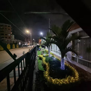 🎄LUCES LED DECORATIVA CON PANEL SOLAR 25 M - DORADO