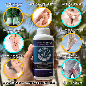 ⭐Talco 7 en 1🌿 Anti: Olor, hongo, sudor, callosidad, cansancio, olor axila, escaldadura 100g🧴