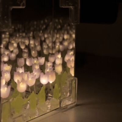 Lampara LED Cubo de Tulipanes Para Armar