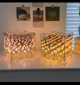 Lampara LED Cubo de Tulipanes Para Armar